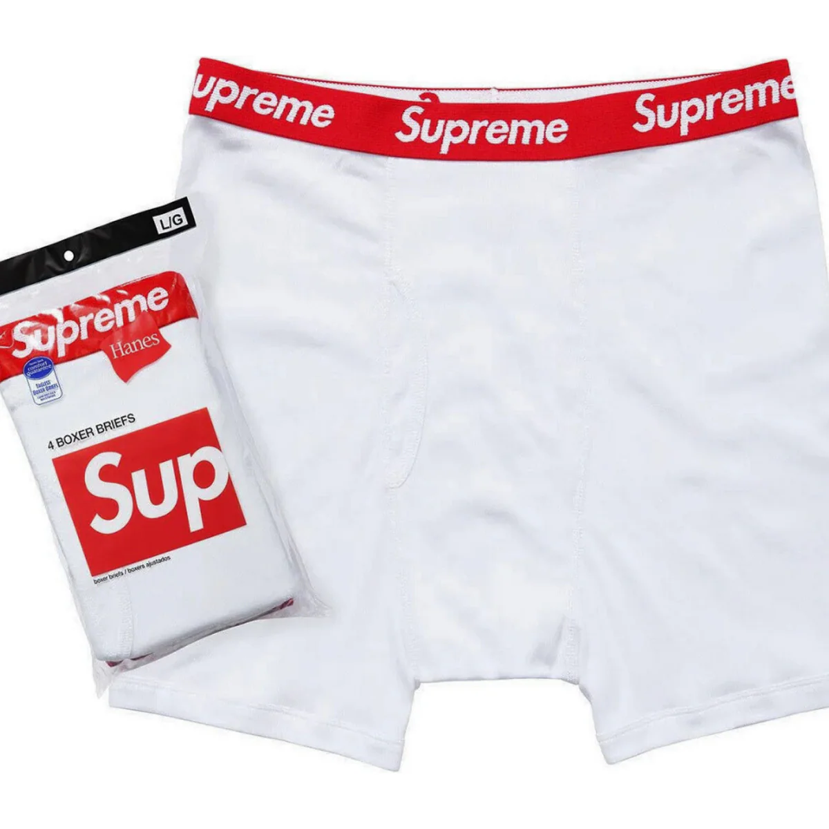 SUPREME - x Hanes Boxer Bande Logo