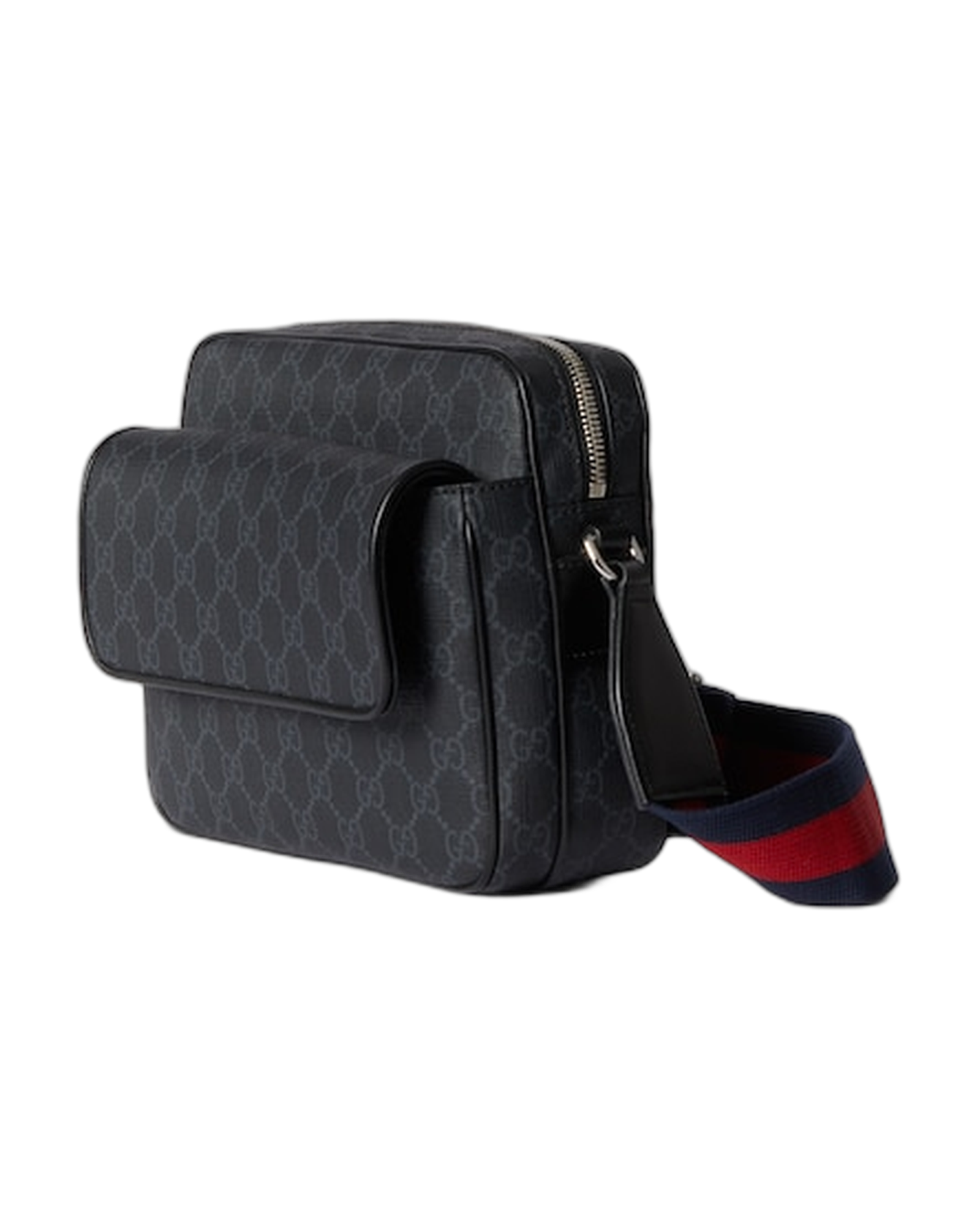 GUCCI - Medium GG Crossbody Sac noir toile