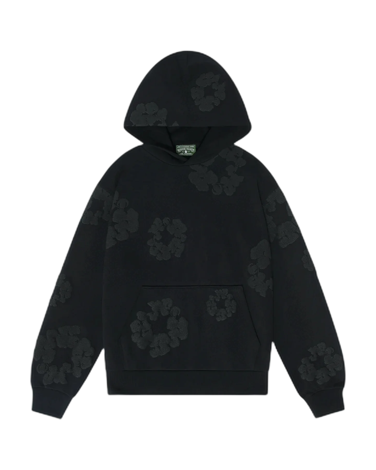 DENIM TEARS - Cotton Wreath Sweat à capuche Noir Monochrome
