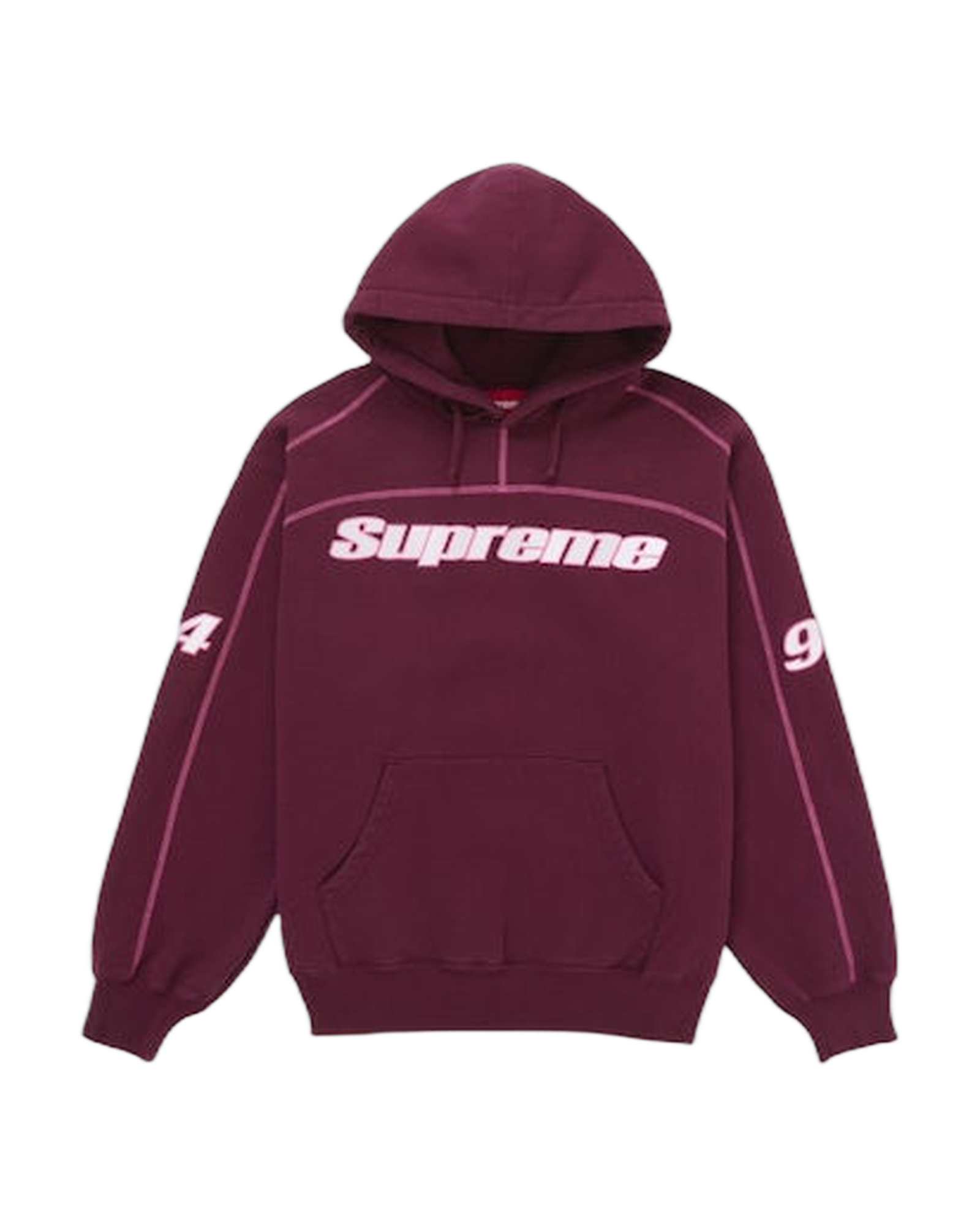 SUPREME - Sweat à capuche Overlock Bordeaux - FW25