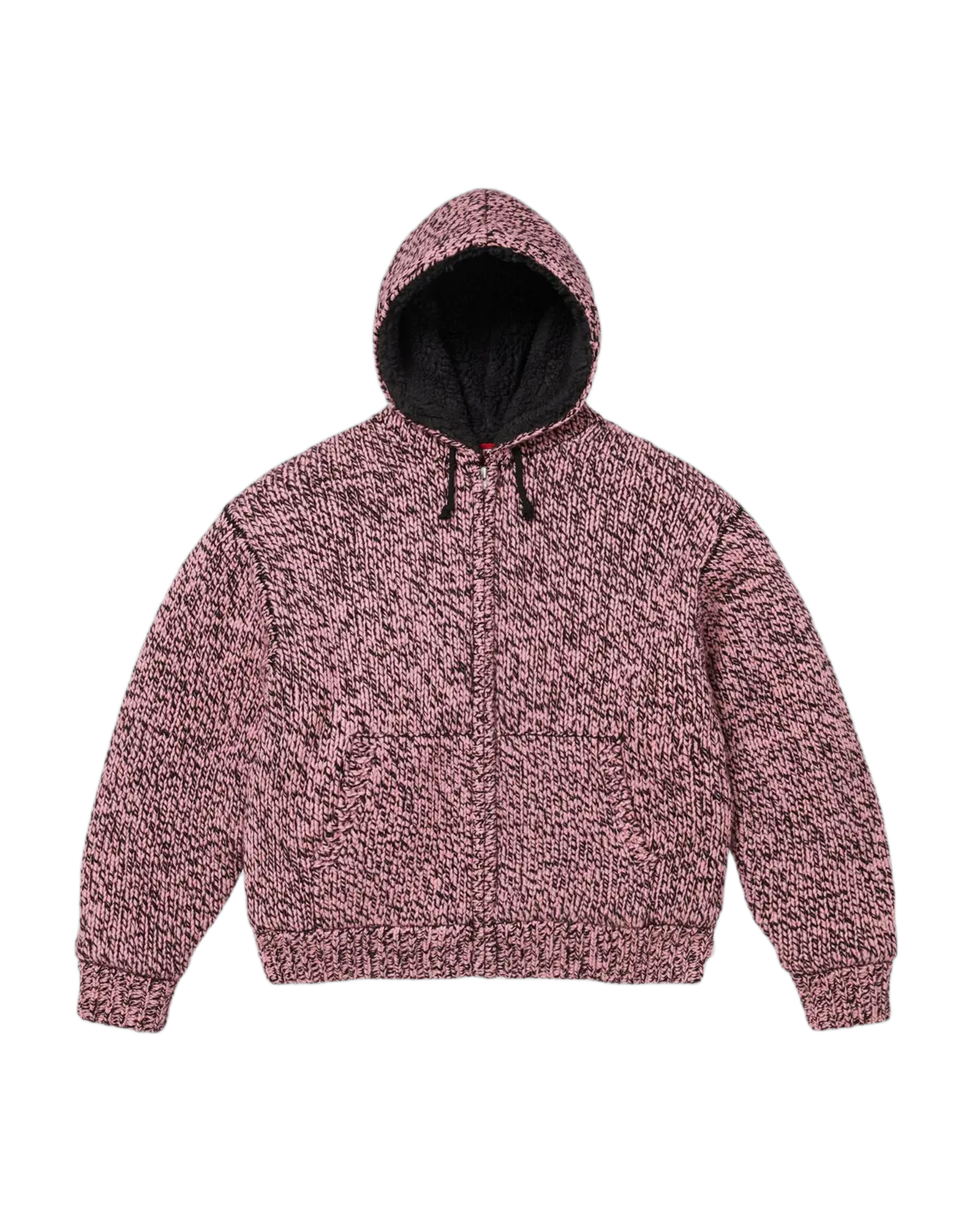 SUPREME - Faux Shearling Lined Zip Up Hooded rose Mélange