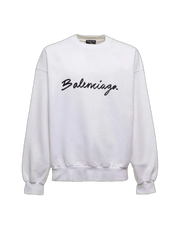 Script Crewneck Blanc - BALENCIAGA