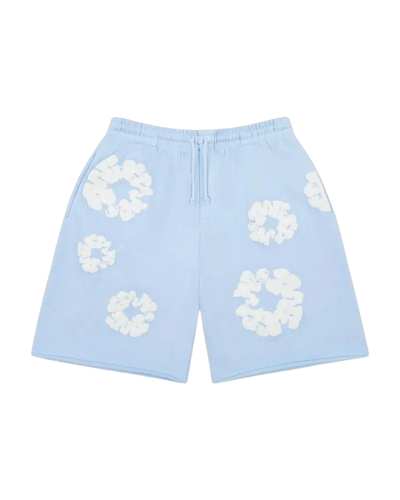 Short Cotton Wreath Powder Blue - DENIM TEARS