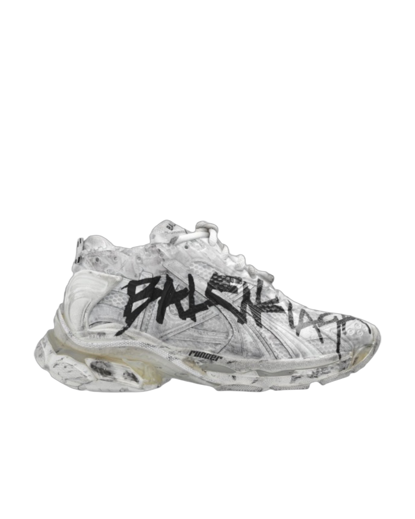 Runner Graffiti Blanc/Noir - BALENCIAGA