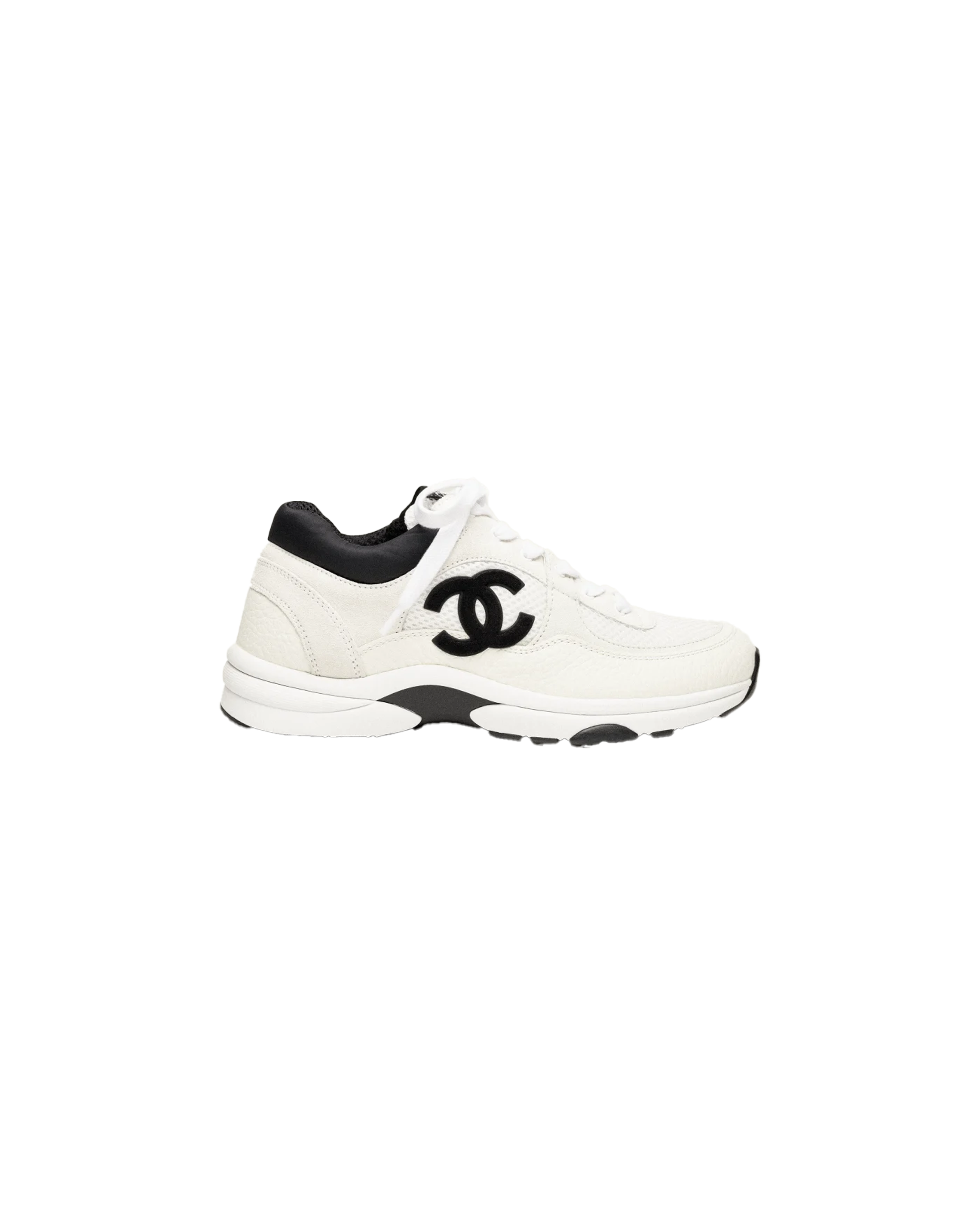 Sneakers Résille Blanc/Noir - CHANEL