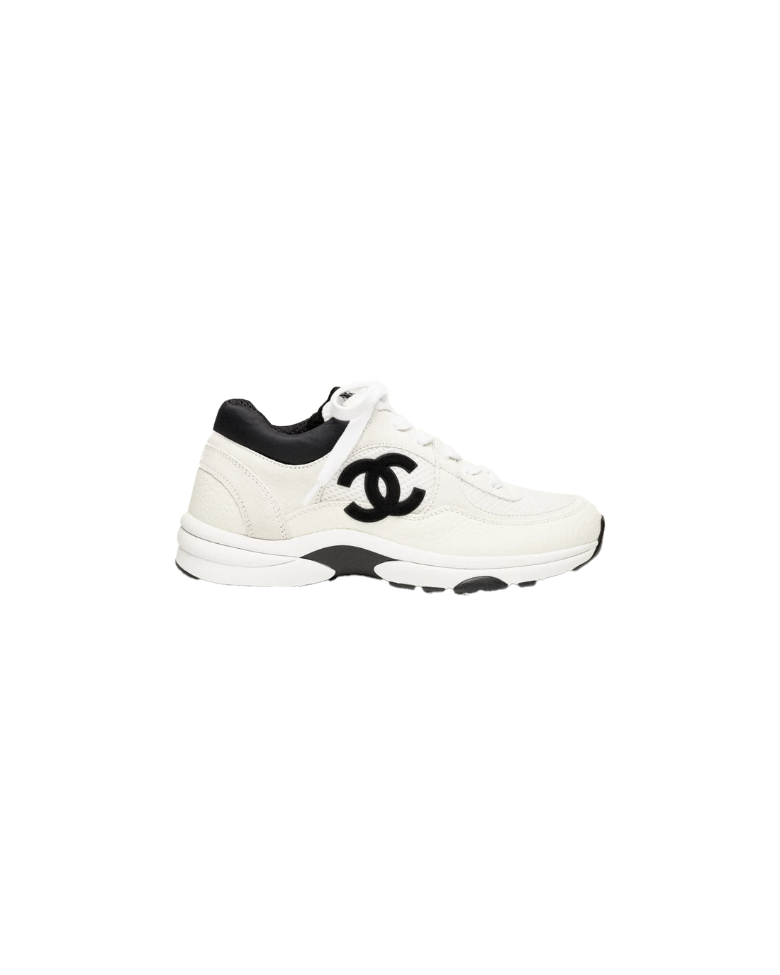 Sneakers Résille Blanc/Noir - CHANEL