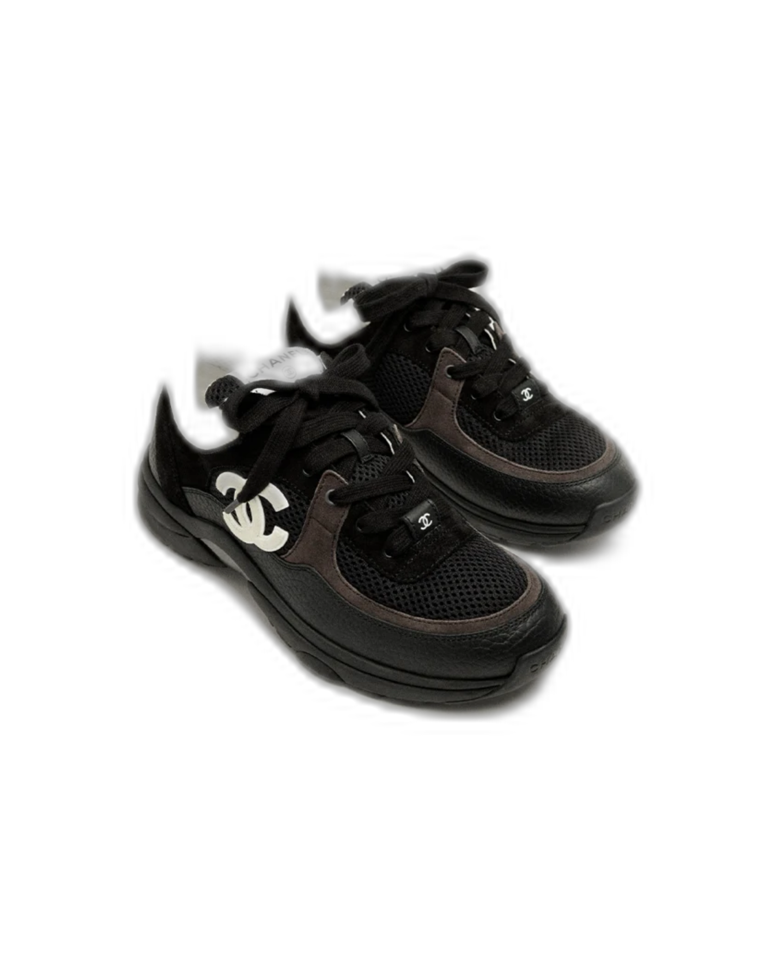 Sneakers Résille Noir/Blanc - CHANEL