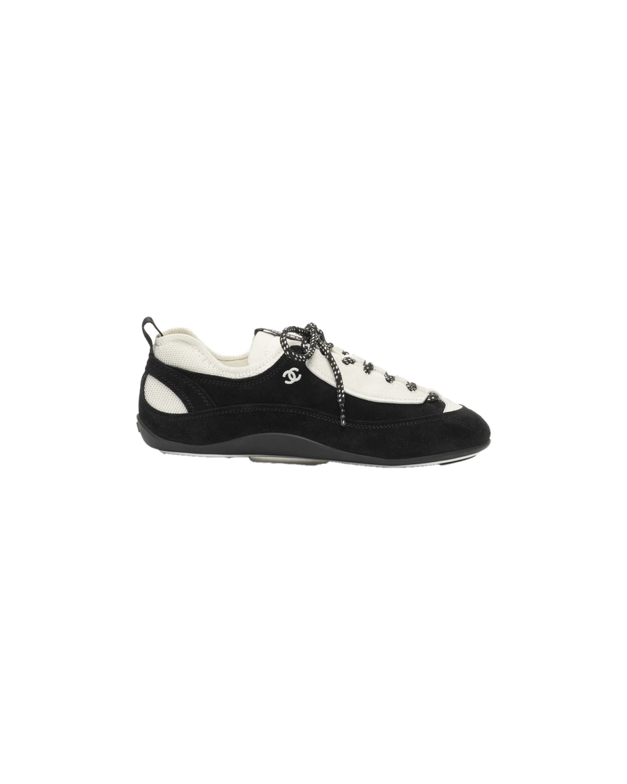 Sneakers Velours Noir/Blanc - CHANEL