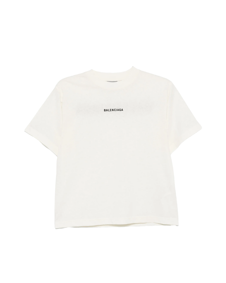 T-shirt Back Logo Blanc - BALENCIAGA