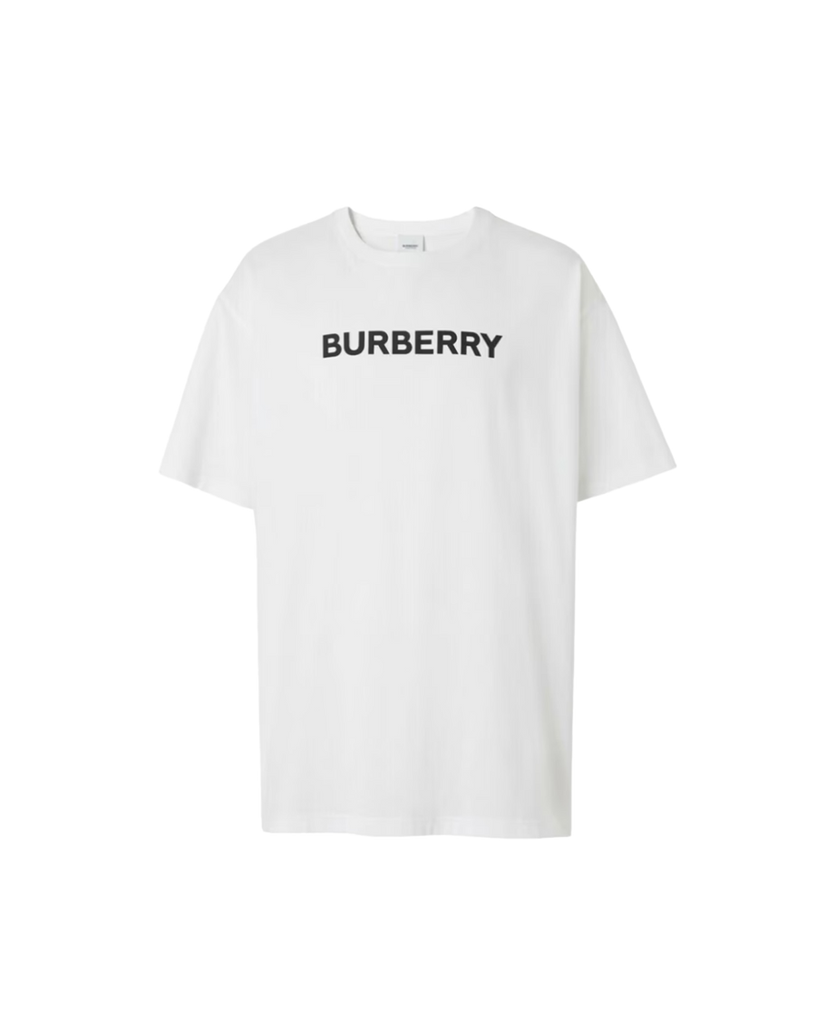 T-shirt Blanc Logo Noir - BURBERRY