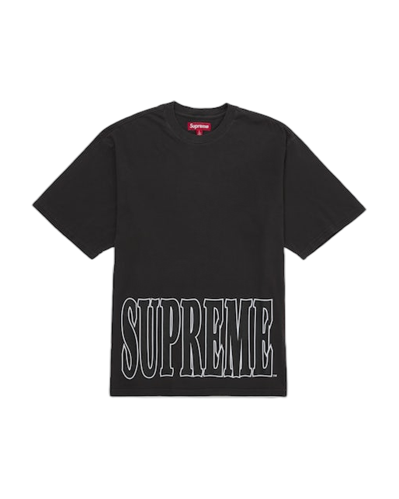SUPREME - Top Cracked Stretch S/S Noir Délavé - FW25